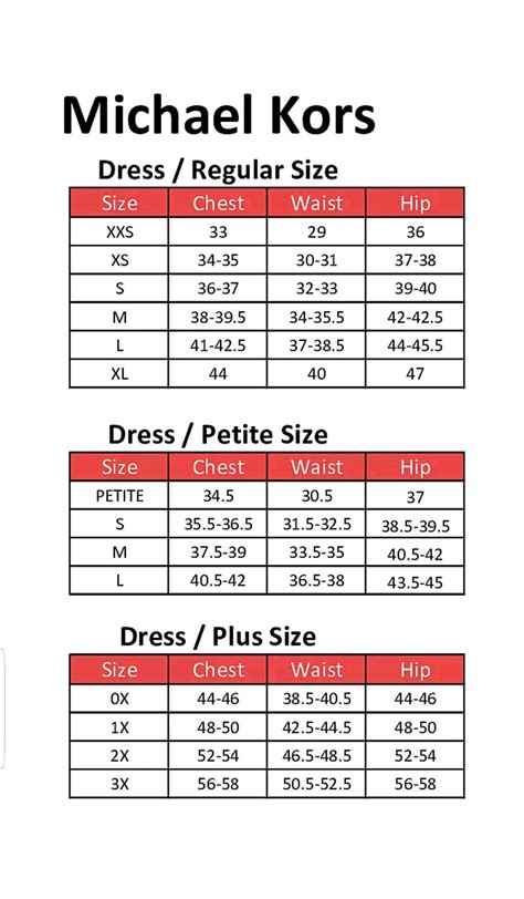 michael kors clothing size chart|michael kors belt size chart.